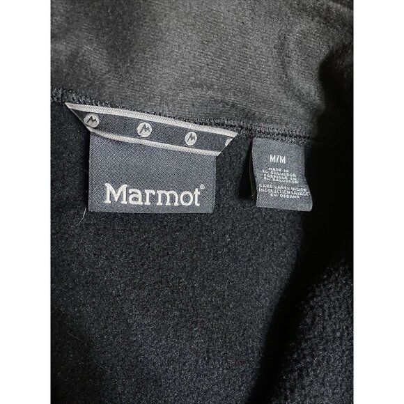 MARMOT windstopper jacket women's size medium black fleece full zip pockets A35 - Picture 7 of 8
